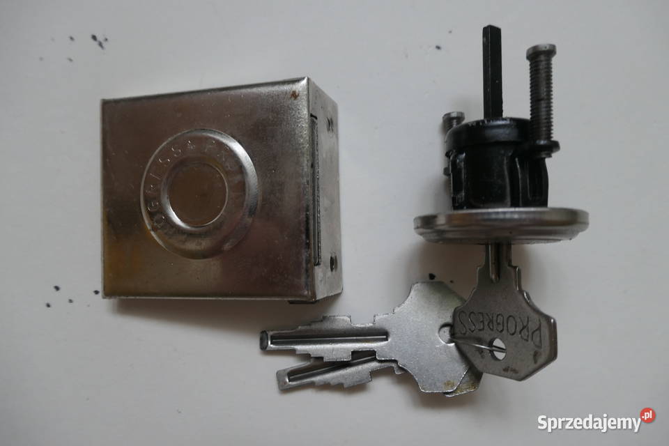 Zamek biurkowy szafkowy Progress z czasów PRL Wrocław