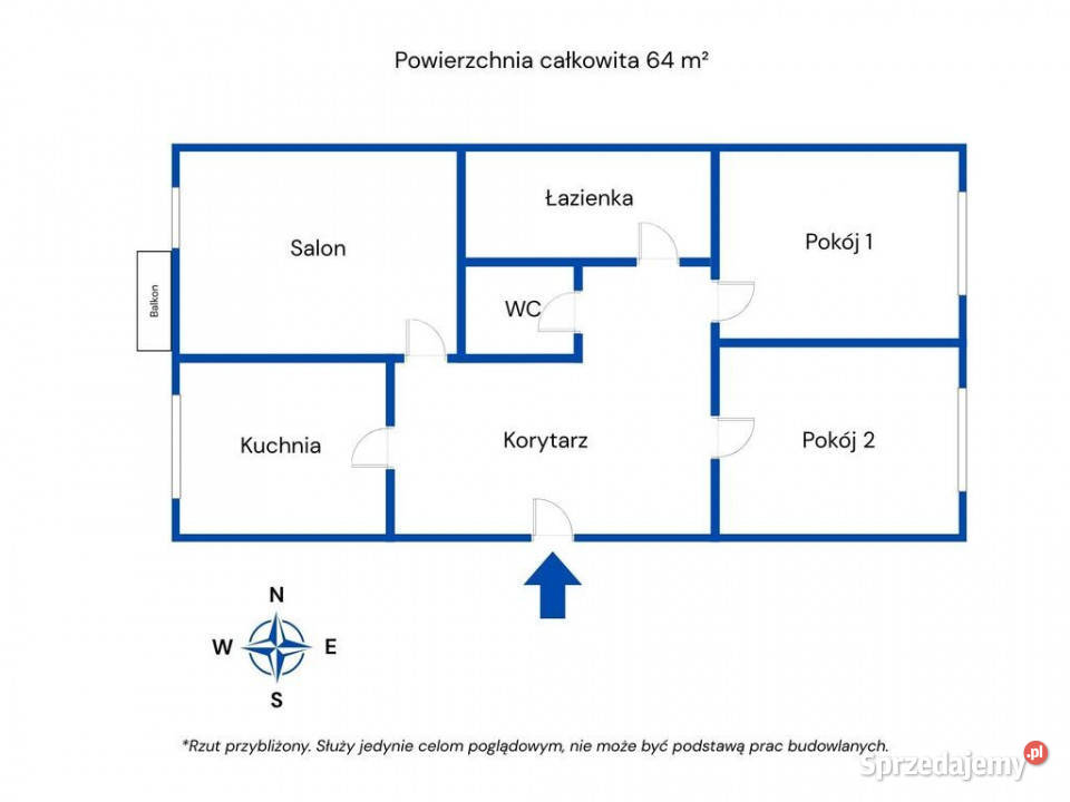 Mieszkanie Zachodniej 2 piętro Chełm