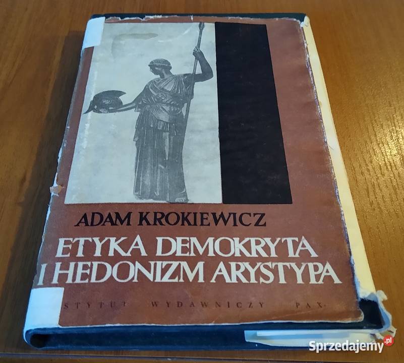 Etyka Demokryta i hedonizm Arystypa Adam Rok wydania 1960 pomorskie Gdańsk