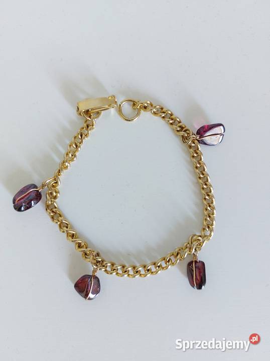 bransoletka z kamieniami 175 kolor złoty wielkopolskie Poznań
