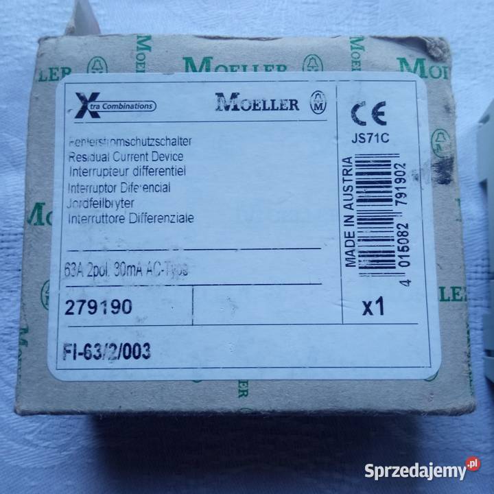 Wyłącznik różnicowoprądowy 2P 63A 30ma typ AC Szczecin