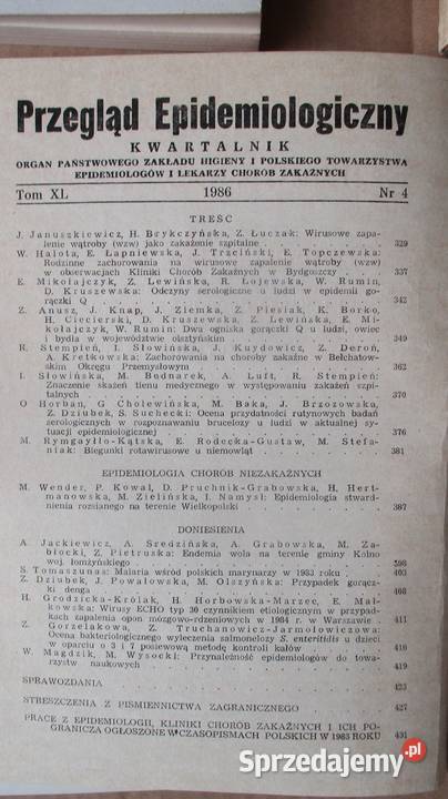 Przegląd Epidemiologiczny epidemiologia chorony Łódź