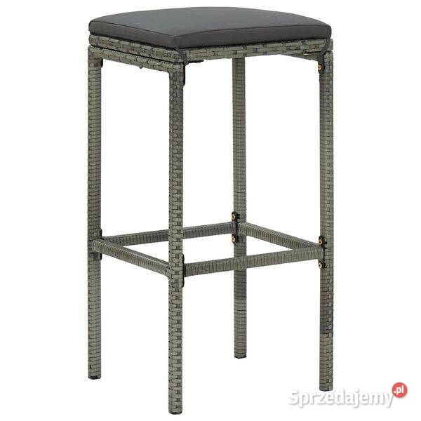 vidaXL Stołki barowe z poduszkami 2 szare mazowieckie Warszawa sprzedam
