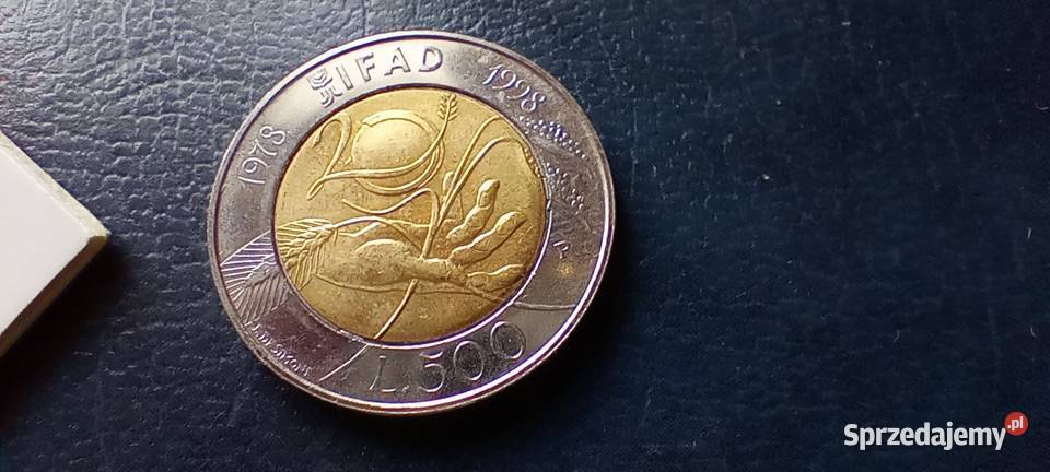 Stare monety 500 lir 1998 Włochy