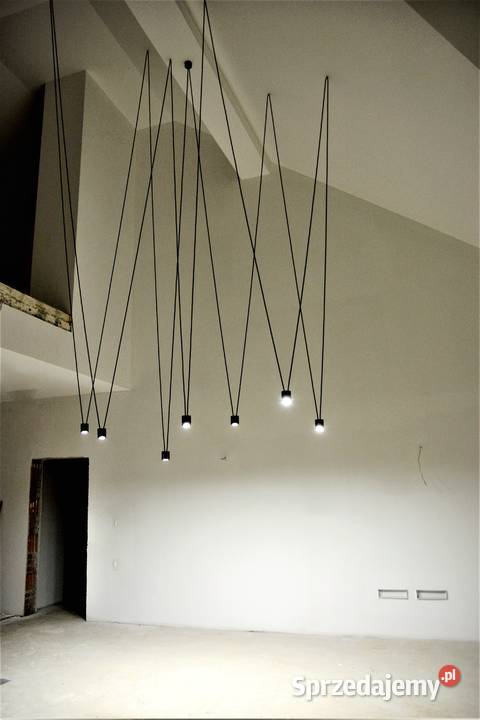 Lampa wisząca na antresole ABRA LED skośnyprosty czarny Rzeszów