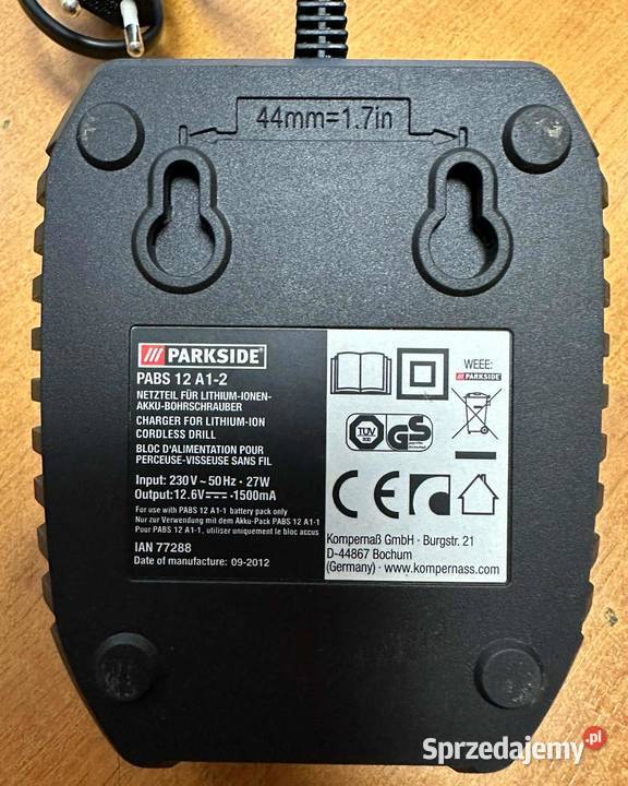 ładowarka Parkside PABS 12 A12 27W Pozostałe Elbląg