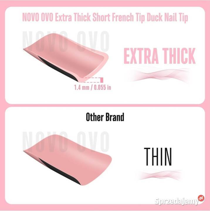 Sztuczne paznokcie tipsy Halloween French Black Domaszczyn