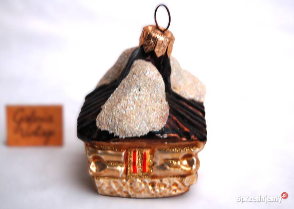 Bombka szklana ręcznie malowana ośnieżony Lublin