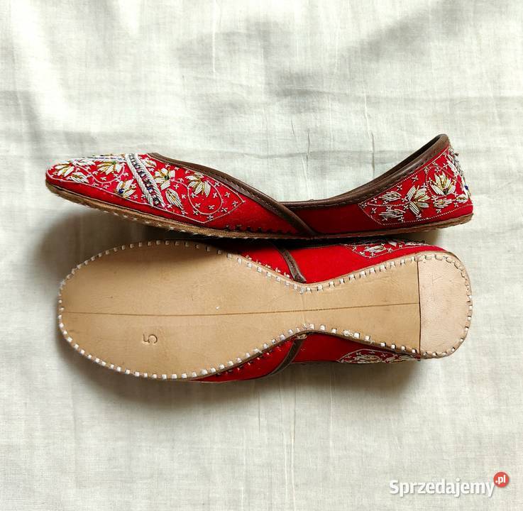 Indyjskie buty baleriny khussa 37 zdobione zachodniopomorskie Szczecin sprzedam