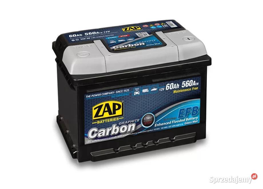Akumulator ZAP CARBON EFB STARTSTOP 60Ah 560A Radom