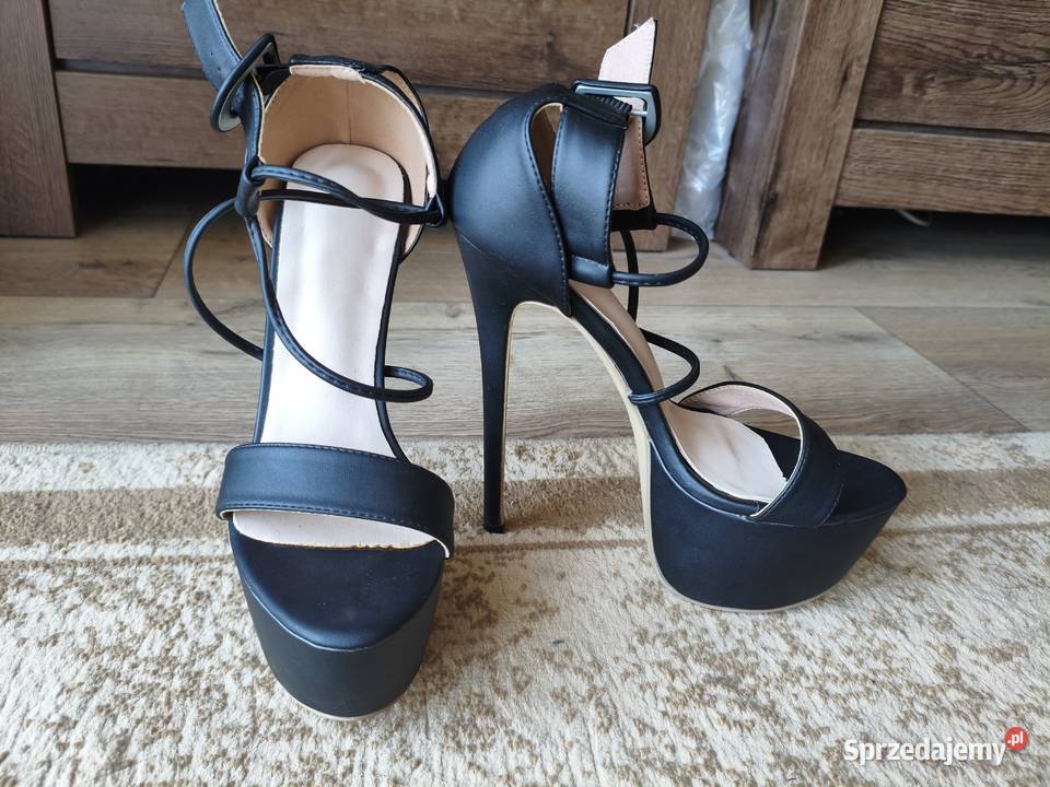 Piękne NOWE sandały na mega wysokiej szpilce skóra ekologiczna Bełżyce sprzedam