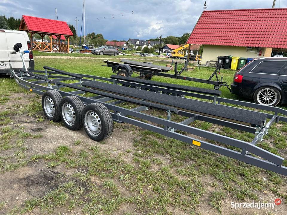 Przyczepa podłodziowa portowa trzyosiowa 3545 Żeglarstwo Wyszków sprzedam
