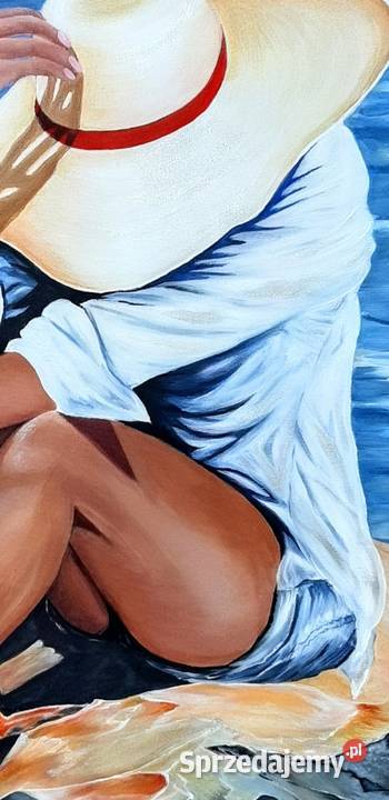 Obraz ręcznie malowany 9070 Łódź