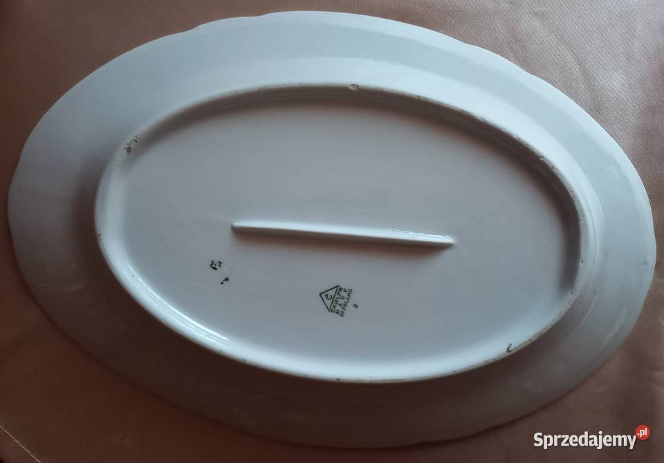 3 duże porcelanowe półmiski PRL Ożarów