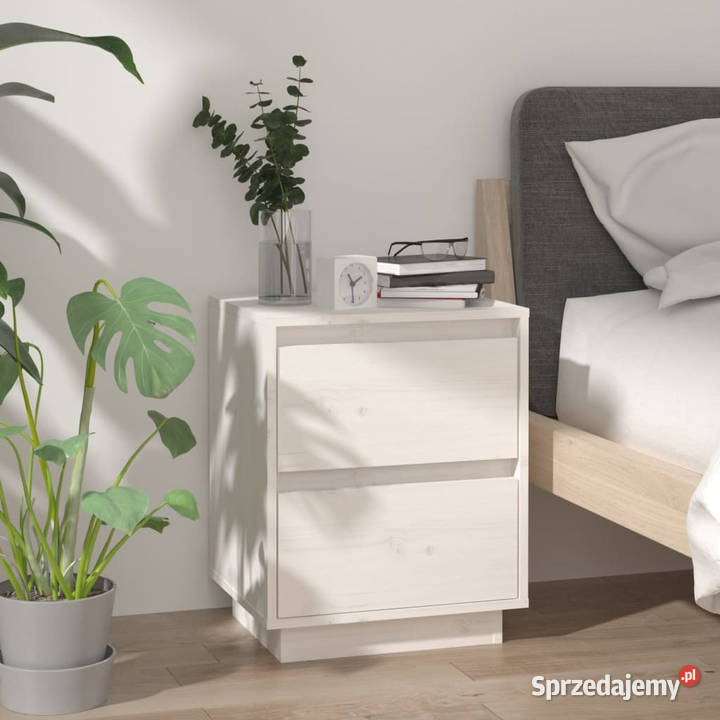 Szafki nocne 2 białe 40x35x50 lite drewno Nocne Warszawa sprzedam
