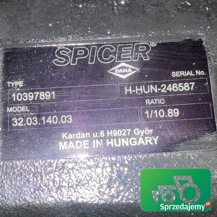 Przednia Oś 11089 Dana Spicer HHUN246587 AUSA Wilkowo