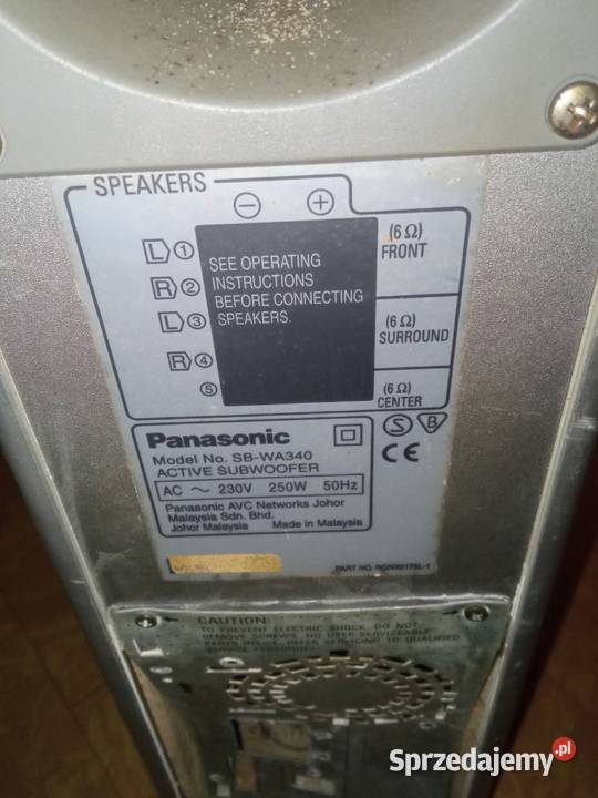 Subwoofer Panasonic sbway34 obudowa Słuchawki i głośniki Polkowice