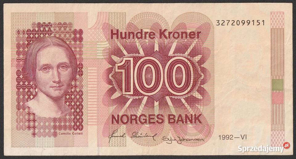 NORWEGIA 100 KORON 1992 VI łódzkie Łódź