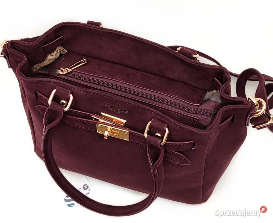 Torebka FLORA CO PARIS Zamsz Eko A5 Pojemna do Łódź