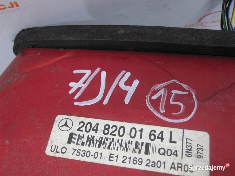 MERCEDES W204 07r lampa lewa tył 2048200164