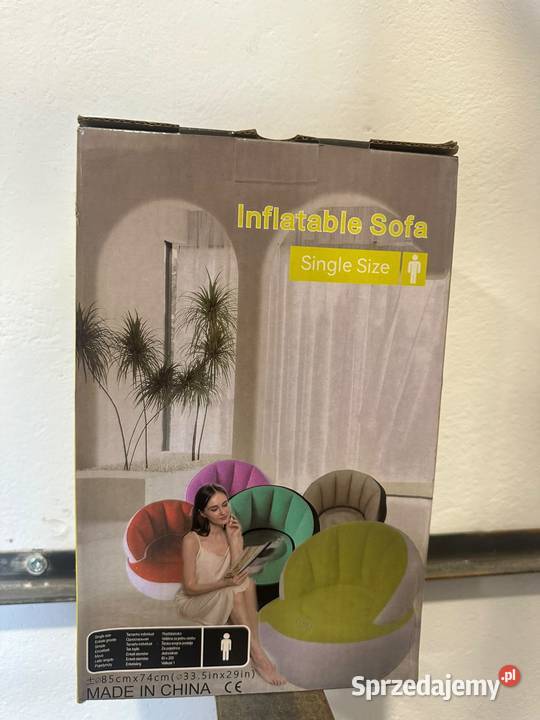 Dmuchany fotel jednoosobowy wygodne krzesło sofa