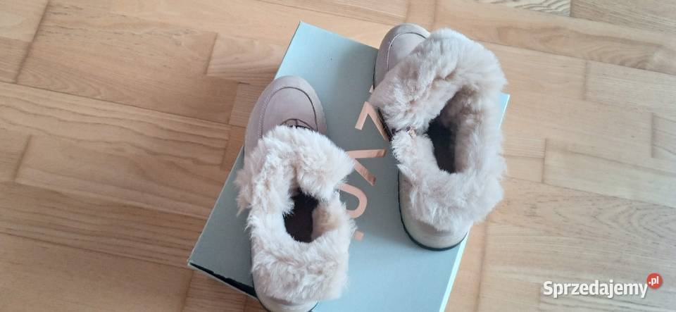 Buty damskie zimowe skóra naturalna kożuszek 27cm Białobrzegi sprzedam