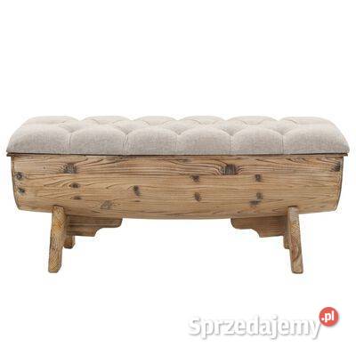 vidaXL Ławka ze schowkiem lite drewno i tkanina Warszawa