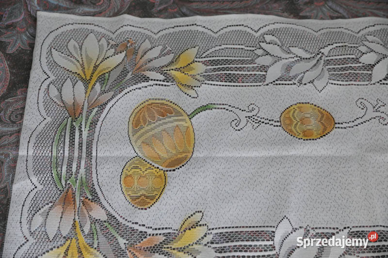 Bieżnik obrusikserweta wielkanocny 60x118 biały Kielce sprzedam