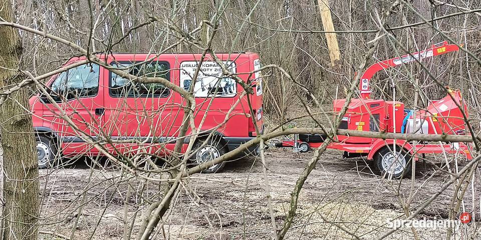 Usługi rębakiem skorpion 160 SD wielkopolskie Wąsosze