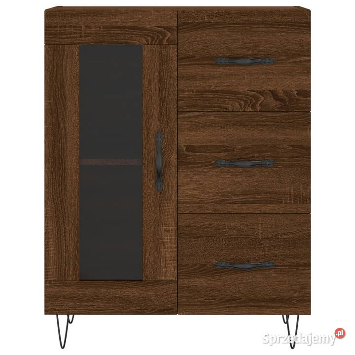 Witrynka brązowy dąb 695x34x180 materiał Warszawa