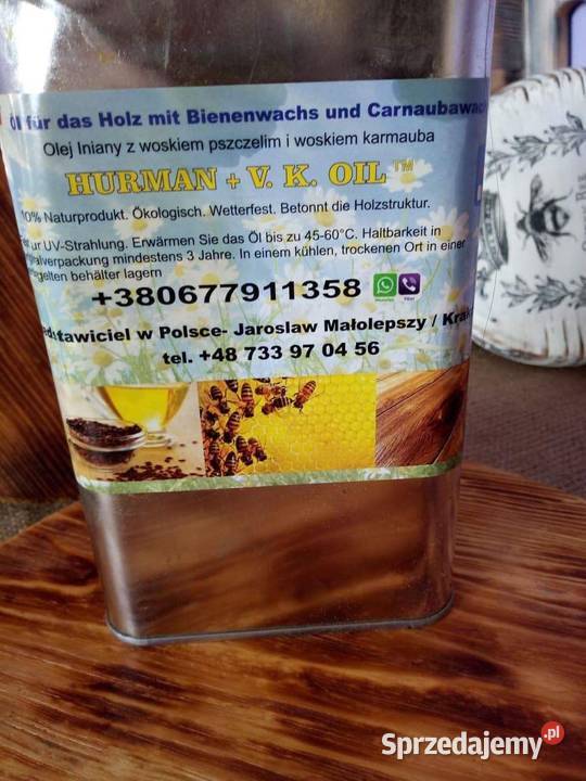 Olej lniany z woskiem pszczelim ta woskiem Rzeszów sprzedam