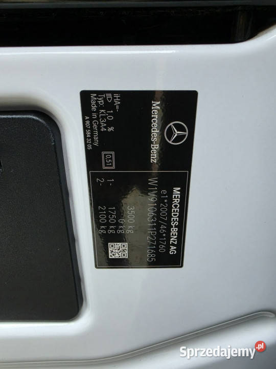 Mercedes Sprinter L1H1 311 CDi 21 CDI 143 diesel kujawsko-pomorskie Skępe