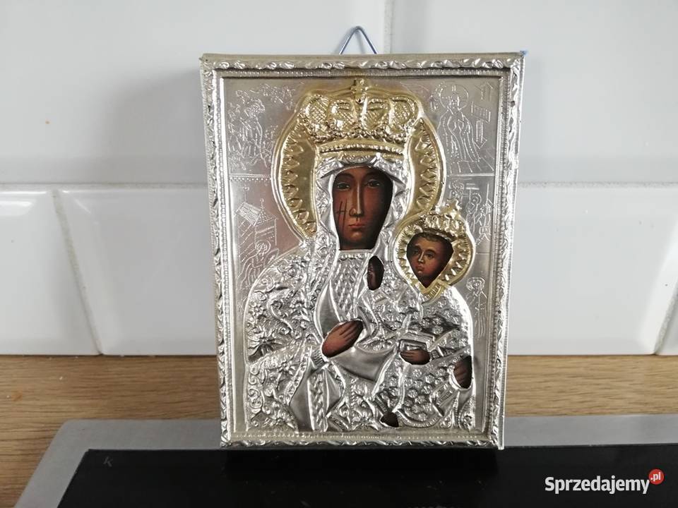 Piękna Ikona Matka Boska Częstochowska Łódź