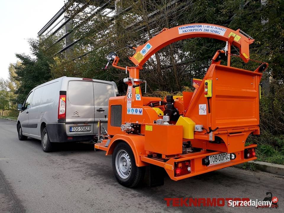 TEKNAMOTOR mobilny rębak bębnowy Skorpion 280