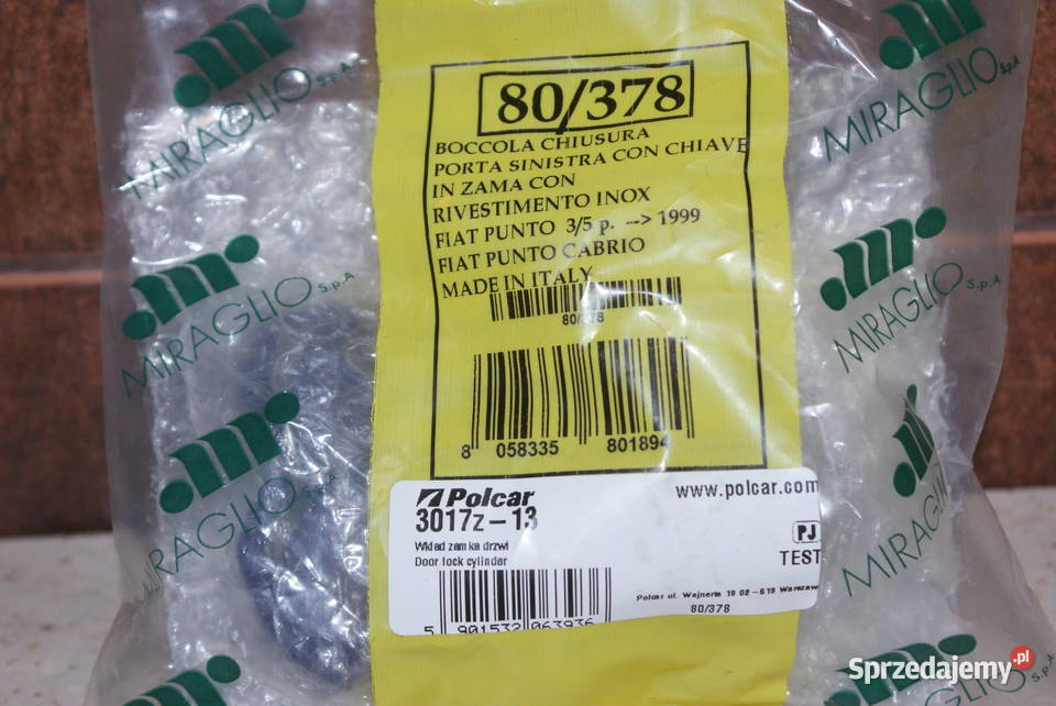 WKŁADKA ZAMKA FIAT PUNTO 176 Pozostałe mazowieckie Białobrzegi