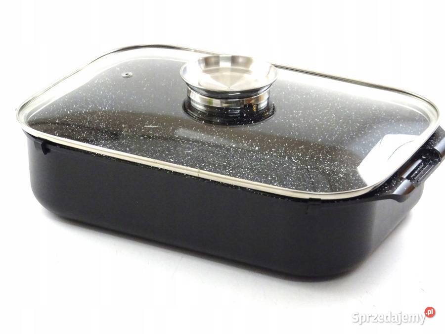 139 Brytfanka szklana plaska szara czarna ZILNER Zabrze sprzedam