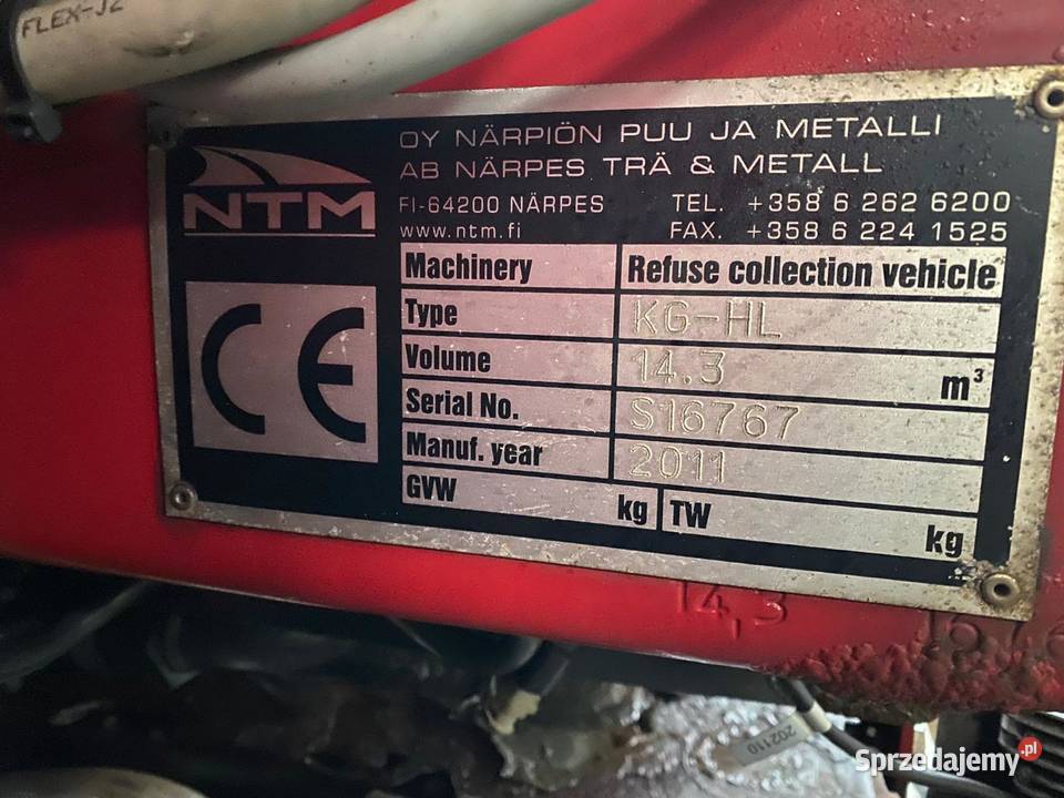 Śmieciarka volvo FE 300 15m3 euro5 4x2 Śmieciarki Nowiny