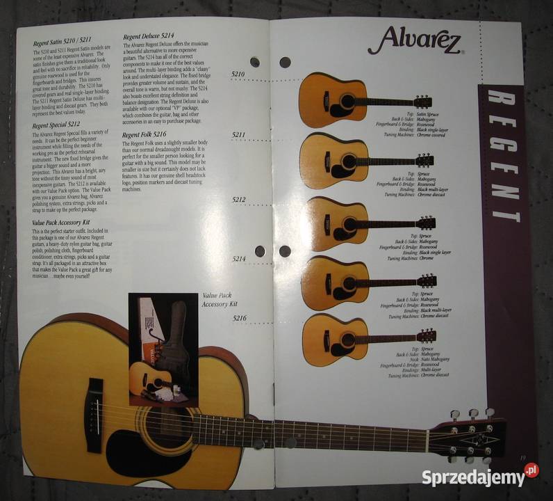 Alvarez Acoustic Guitars Catalog List katalog Kępice sprzedam