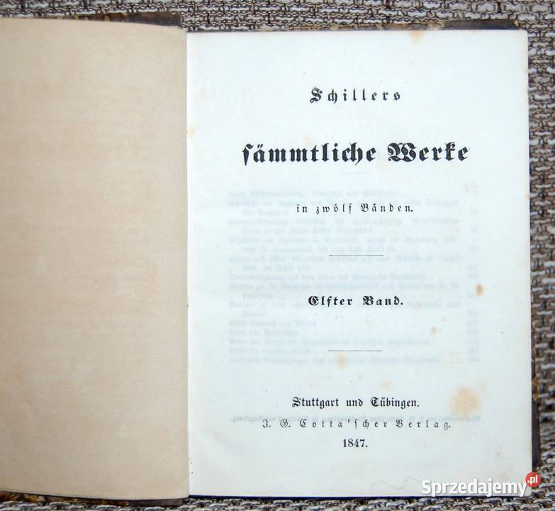 Schillers Sammtliche Werke Tom 11 1847 Zielona Góra