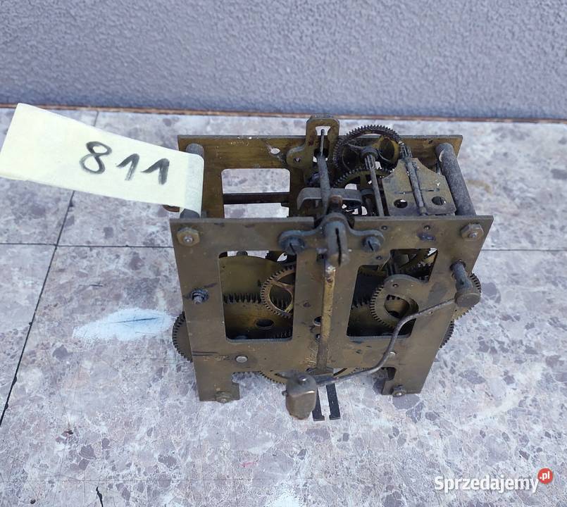 811 Mechanizm starego zegara ściennego GB P42 Antyki