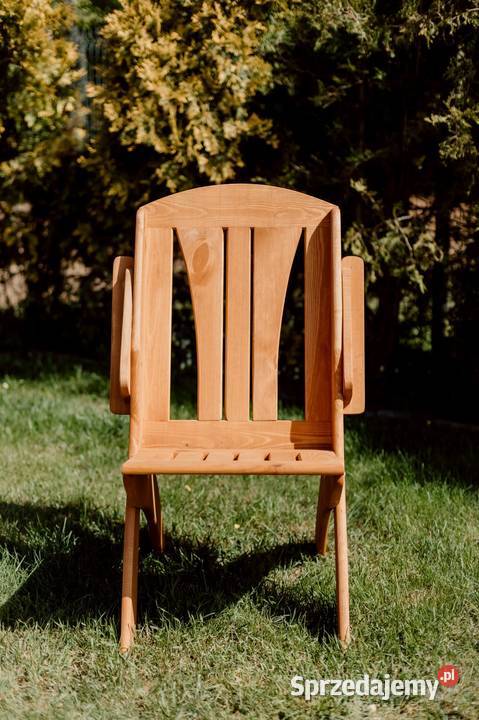 Krzesło ogrodowe drewniane składane tarasowe X Kalety
