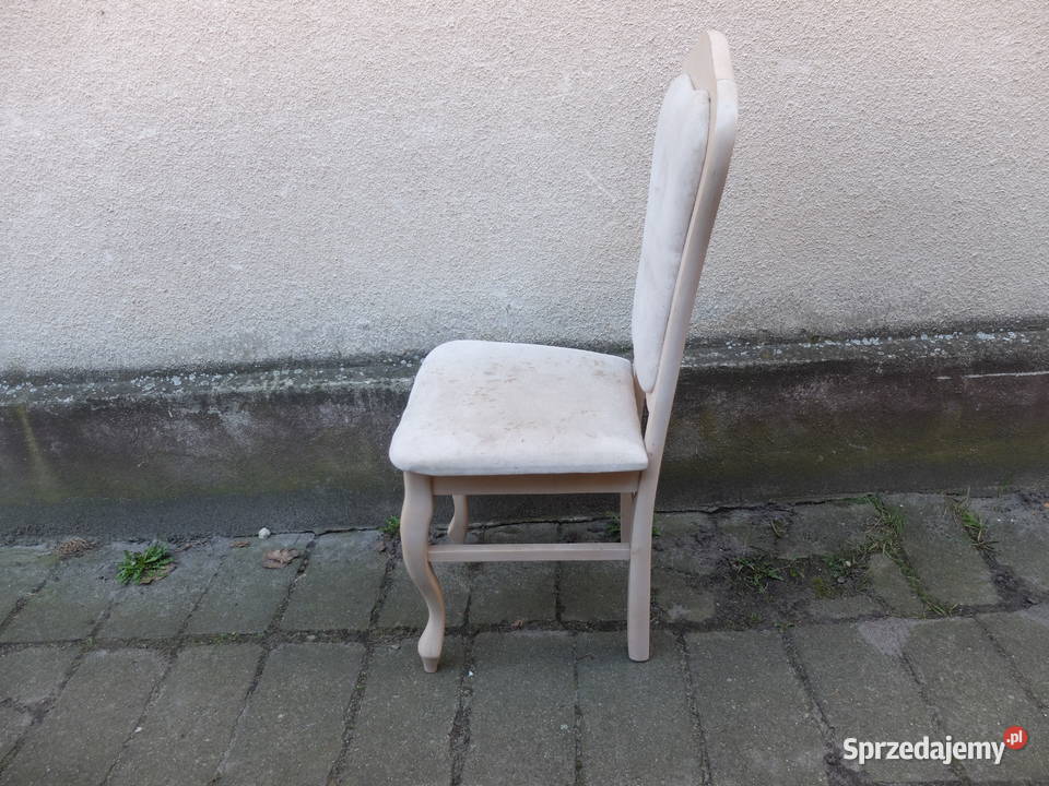 Białe krzesło w stylu ludwikowskim 844 Kościan sprzedam