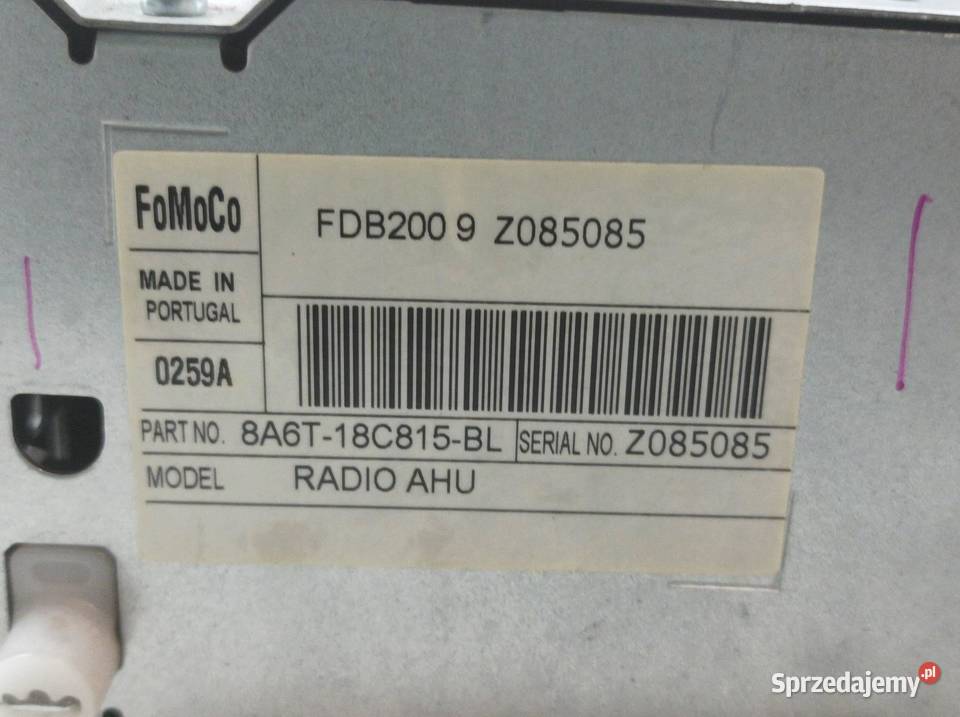 RADIO 8A6T18C815BL Ford Fiesta Mk7 20082016