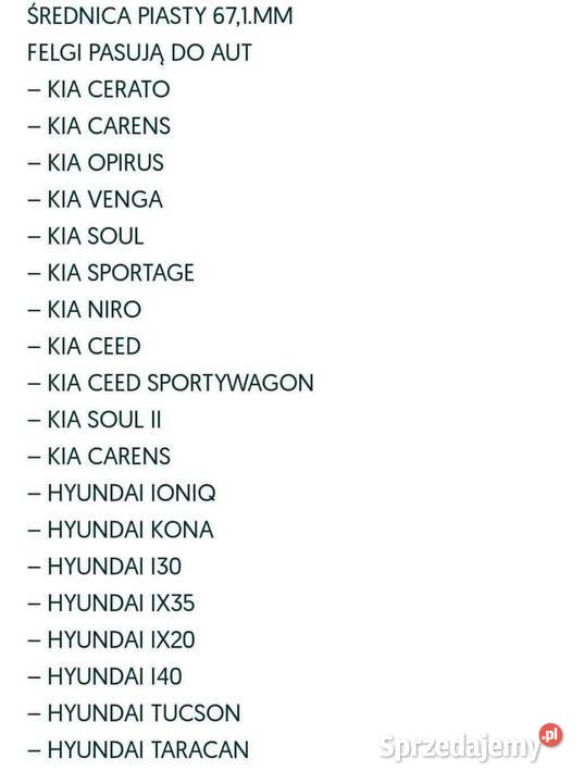 Felgi stalowe Kia Hyundai Mitsubishi 16 Ozorków