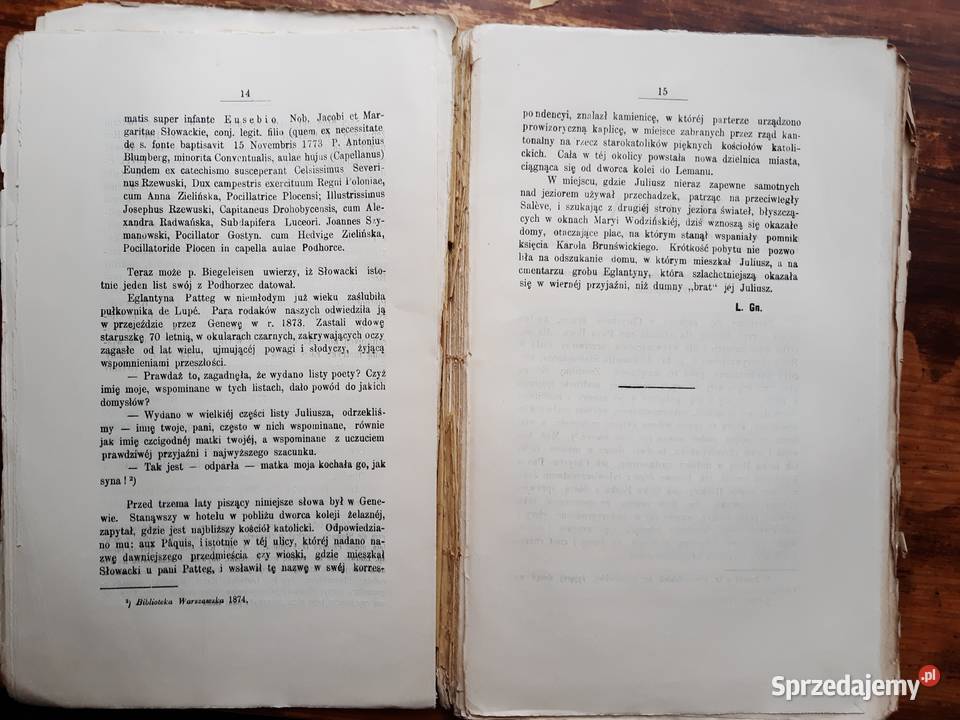 Silva Rerum Zbiór Artykułów z WARTY Poznań 1887 sprzedam