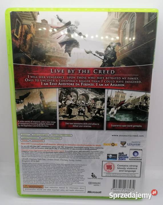 Gra Assasins Creed II Xbox 360 Elbląg