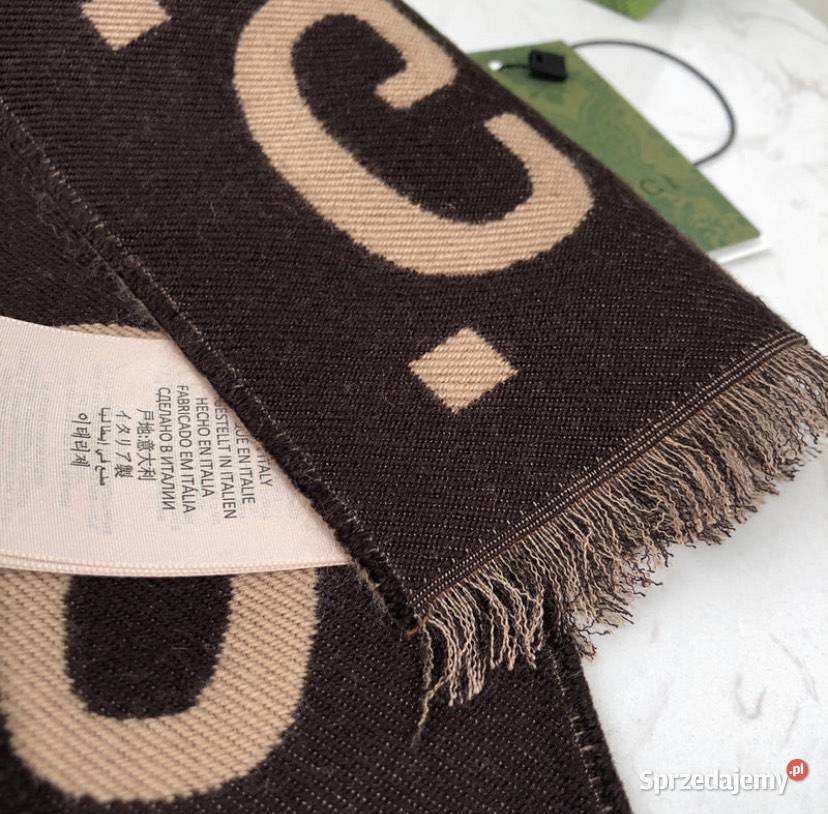 Kremowy wełniany szal chusta Dla kobiet Gdynia sprzedam