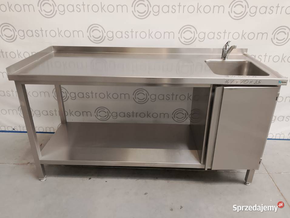 STÓŁ ZE ZLEWEM P I SZAFKĄ POD ZLEW 167X70X85 Wrocław sprzedam