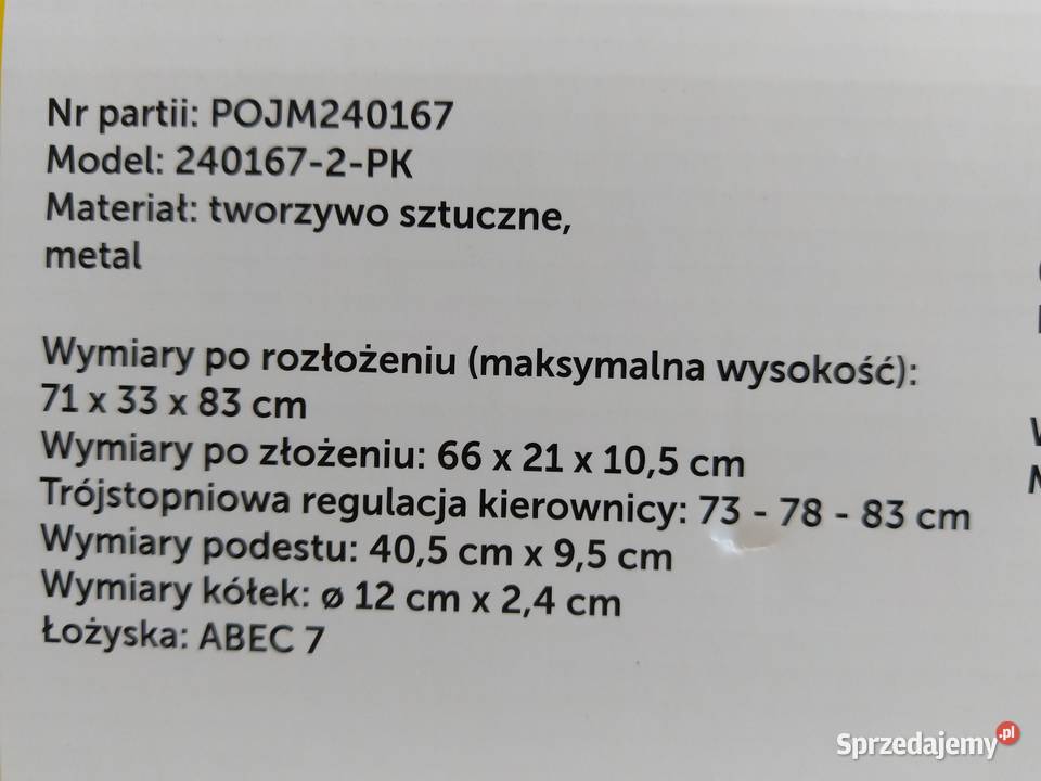 NAJTANIEJ Hulajnoga LED Dwukołowa 120mm Składana Zabrze
