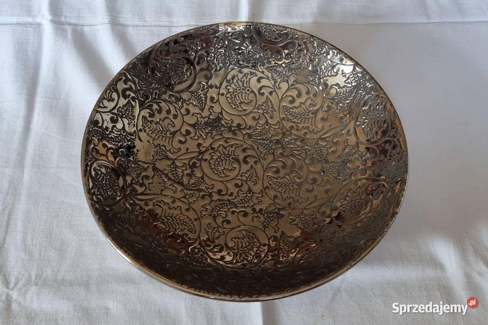 Ozdobny talerz ceramiczny dekoracyjna misa mazowieckie